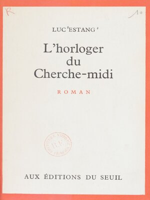 cover image of L'horloger du Cherche-midi